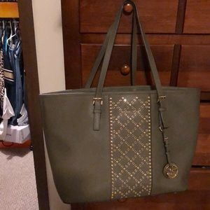 Green Michael kors purse